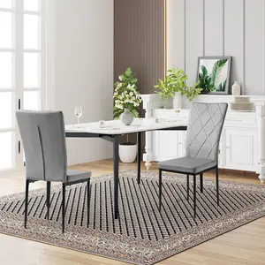 Bronwen Parsons Chair (Set of 4) Dark Grey Velvet