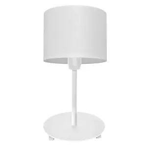 Luminosa Alba Table Lamp With Round Shade White 20cm