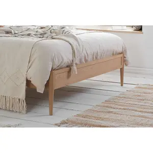 Birlea Leonie King Rattan Bed Oak