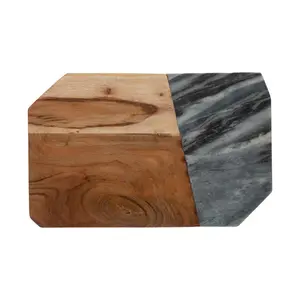 Elements Marble/Acacia Rectangular Board