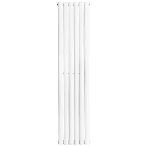 Right Radiators 1600x354mm Vertical Single Oval Column Designer Radiator White