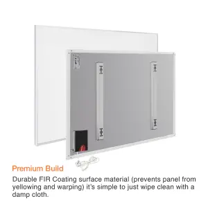 Mirrorstone 1200W Nexus Wi-Fi Infrared Heating Panel With White Frame For Ceiling Installation (With Suspension Kit)