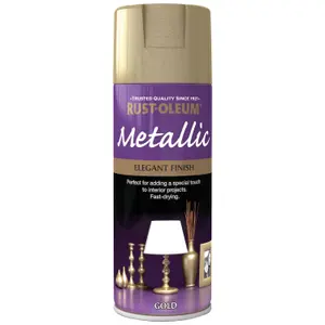 Rust-Oleum Metallic Gold effect Multi-surface Spray paint, 400ml