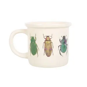 Something Different Home And Garden Beetle Ceramic Mug Off White (One Size)