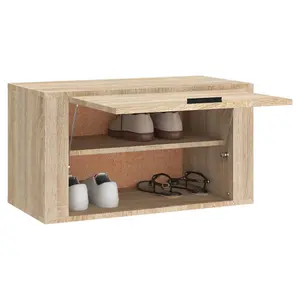 Berkfield Wall-mounted Shoe Cabinet Sonoma Oak 70x35x38 cm Engineered Wood