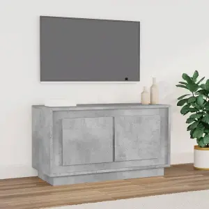 Berkfield TV Cabinet Concrete Grey 80x35x45 cm Engineered Wood