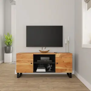 Berkfield TV Cabinet 105x33x46cm Solid Wood Acacia