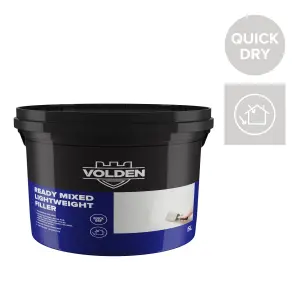 Volden Ready Mixed White Paste Ready to use Multi-purpose Filler, 5L 1.8kg