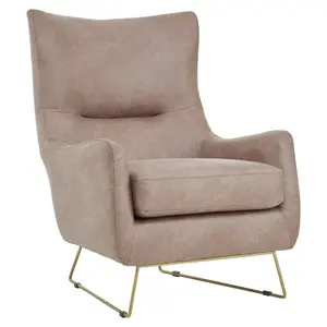 Henry Brown faux leather Armchair