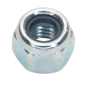 Sealey Nylon Lock Nut M6 Zinc Plated DIN 982 With Bag Pack of 100 Silver NLN6