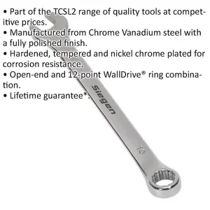 High-Quality 10mm Hardened Steel Combination Spanner with Polished Chrome Finish