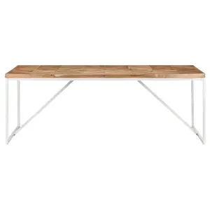 Byxbee Sled Dining Table Brown / White / 76cm H x 90cm W x 200cm L