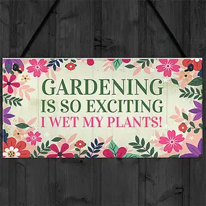 Red Ocean Funny Garden Plaque Gardening Gifts Hanging Garden Shed Signs Novelty Decor Gift For Her