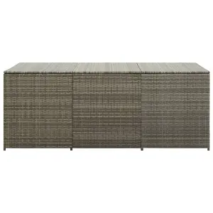 Berkfield Garden Storage Box Poly Rattan 180x90x75 cm Grey