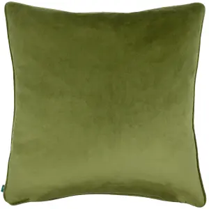 Wylder Leilani Lei Olive Printed Chenille Feather Rich Cushion