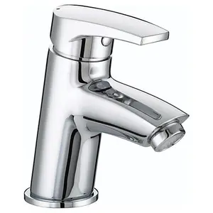 Bristan Orta Basin Mixer Clicker Waste Chrome Tap Bathroom Taps Deck Mount Brass