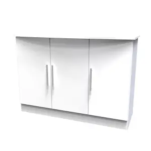 Harrow 3 Door Sideboard in White Gloss (Ready Assembled)