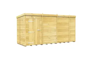 14 x 5 Feet Pent Shed - Single Door Without Windows - Wood - L147 x W417 x H201 cm