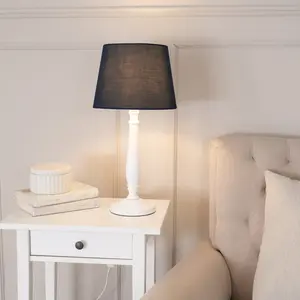 Annum Wood Table Lamp White / Black / No