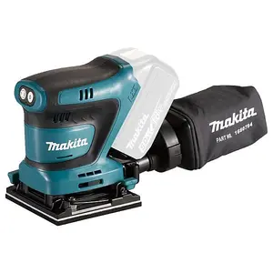 Makita DBO480RTJ 18v LXT 1/4 Sheet Cordless Palm Sander Hook Loop + 2x5ah Makpak