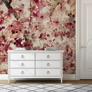 Vintage Flower Pattern Mural - 384x260cm - 5501-8