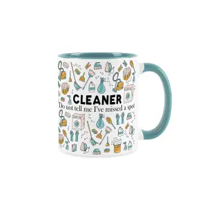 Cleaner Mug - Humorous Cleaning Themed Novelty Gifts - Tea/Coffee Hot Drinks Blue Ceramic Cup Present