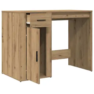 Berkfield Desk Artisan Oak 100x49x75 cm Engineered Wood