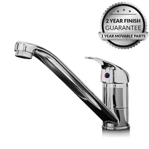 SIA KT1 Polished Chrome Single Lever Monobloc Swivel Spout Kitchen Mixer Tap