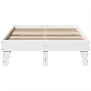 Berkfield Bed Frame without Mattress White 120x190 cm Small Double Solid Wood Pine