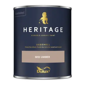 Dulux Trade Heritage Mid Umber Eggshell Wall paint, 750ml