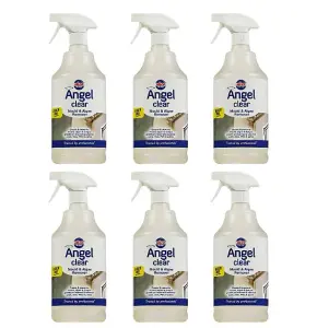 Nilco Angel Clear 6L Mould Algae Remover Cleaner Walls Tiles PVC Patios 6x 1L