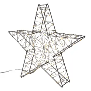 Silver effect Star LED Electrical christmas decoration