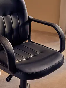 Interiors by Premier Black Pu Home Office Chair