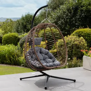 Aylesbury Swing Egg Pod Chair - Dark Grey