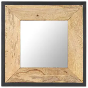 Berkfield Mirror 50x50 cm Solid Mango Wood