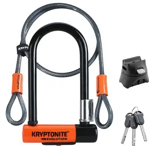 Kryptonite Evolution Mini-7 Bicycle U-Lock W/ 4 Kryptoflex™ Double Loop Cable