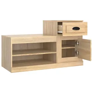 Berkfield Shoe Cabinet Sonoma Oak 100x42x60 cm Engineered Wood