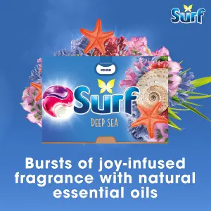 Surf 3 in 1 Laundry Washing Detergent Capsules Deep Sea, 72 Washes, 2Pk