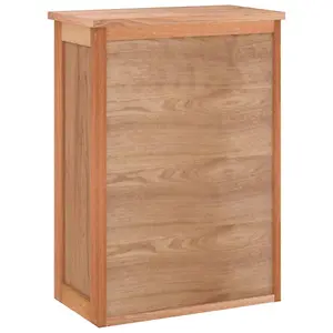 Berkfield Wall-mounted Bathroom Cabinet 42x23x60 cm Solid Wood Walnut