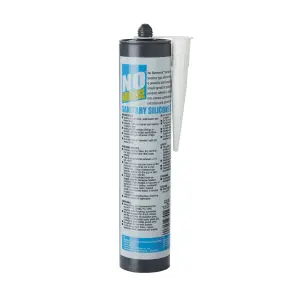 No Nonsense White Silicone-based Sanitary sealant, 310ml