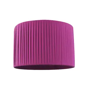 Modern Chic Designer Double Pleated Mulberry Cotton Fabric 10 Drum Lampshade