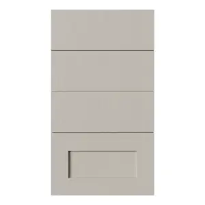 GoodHome Tydeman Matt pebble Shaker 4 drawer cabinet front (H)720mm (W)397mm (T)20mm