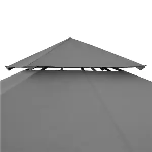 Yaheetech Dark Grey 3.3 x 3.3m Outdoor Garden Patio Gazebo with Water-resistant Fabric