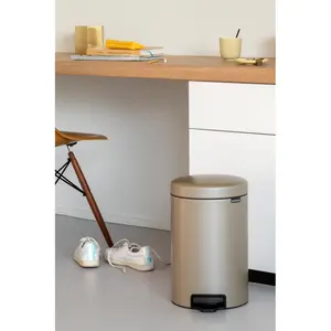 Brabantia NewIcon 20 Litre Soft Closing Pedal Bin Metallic Gold