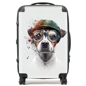 Jack Russell Terrier Dog Splashart Suitcase - Medium