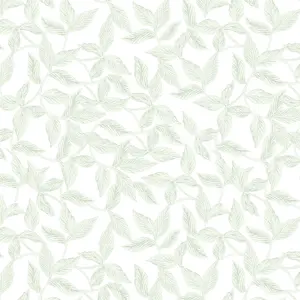 Laura Ashley Erwood Eau de Nil Leaves Smooth Wallpaper Sample