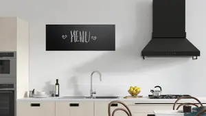 ALLboards 90x30cm Black chalk magnetic panel - black frameless chalk board