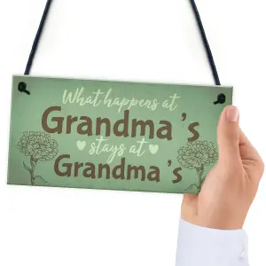 Red Ocean Grandma Gifts For Nan Nanny Hanging Plaque Garden Sign Kitchen Plaque Birthday Gift