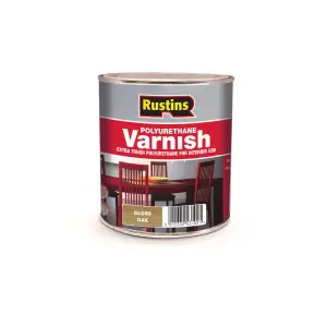 Rustins Polyurethane Varnish Gloss - Oak 250ml