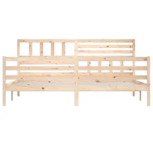 Berkfield Bed Frame Solid Wood 180x200 cm 6FT Super King